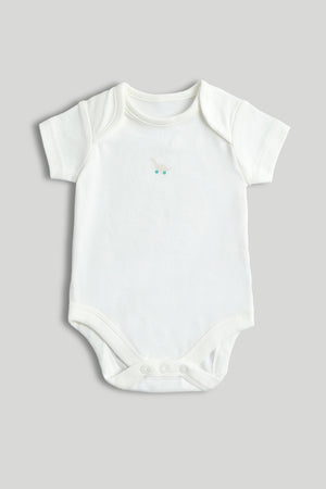 Mothercare 5 Pack Dinosaur Short-Sleeved Bodysuits
