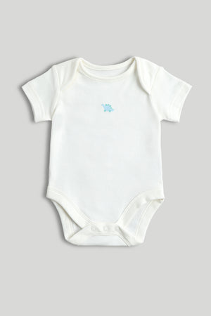Mothercare 5 Pack Dinosaur Short-Sleeved Bodysuits