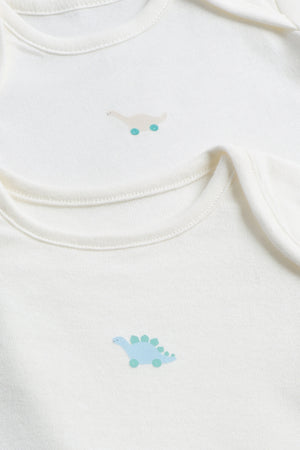 Mothercare 5 Pack Dinosaur Short-Sleeved Bodysuits