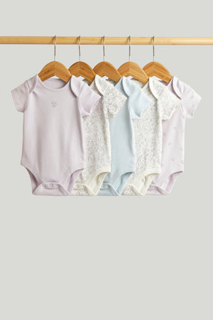 Mothercare 5 Pack Swan Short-Sleeved Bodysuits