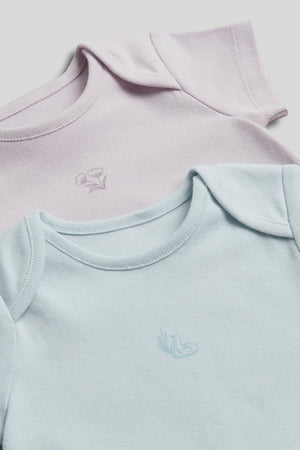 Mothercare 5 Pack Swan Short-Sleeved Bodysuits