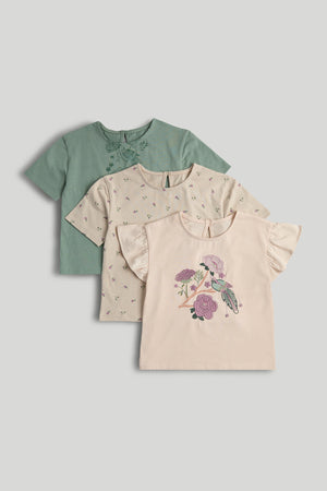 Mothercare 3 Pack Floral T-Shirts