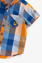 Load image into Gallery viewer, Mothercare Orange And Blue Check Shirt
