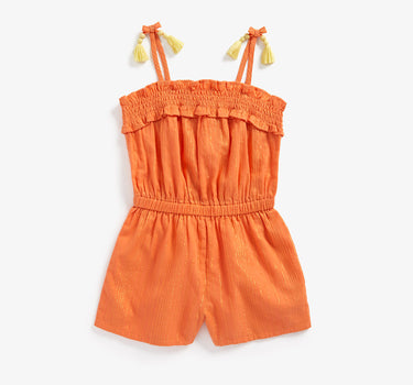 Mothercare Orange Tassel Playsuit