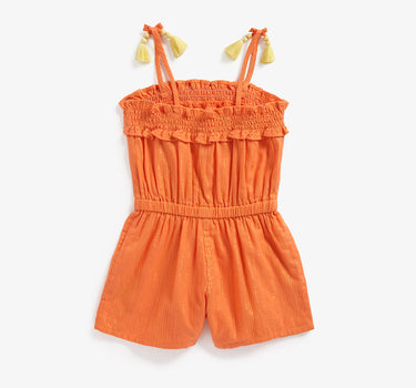 Mothercare Orange Tassel Playsuit