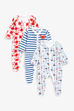 Load image into Gallery viewer, Mothercare Little Sailor Sleepsuits - 3 Pack

