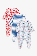 Load image into Gallery viewer, Mothercare Little Sailor Sleepsuits - 3 Pack
