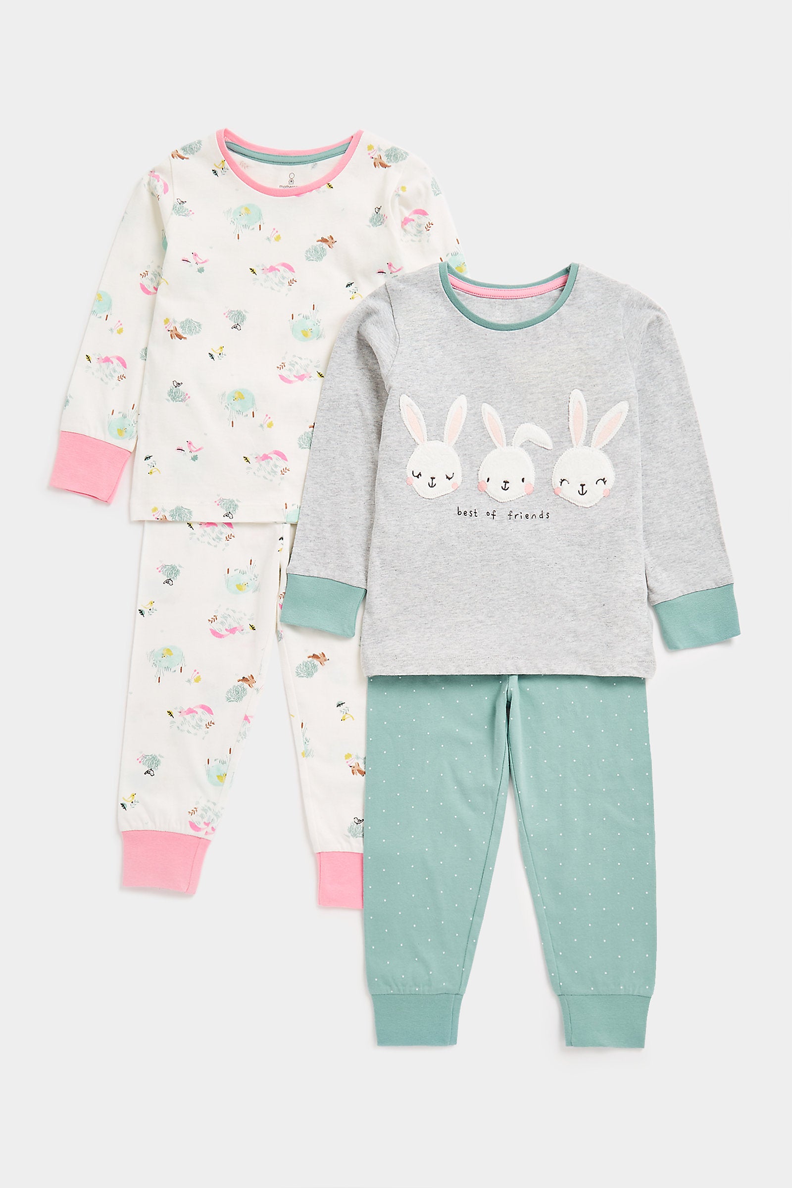 Mothercare Bunny Pyjamas - 2 Pack