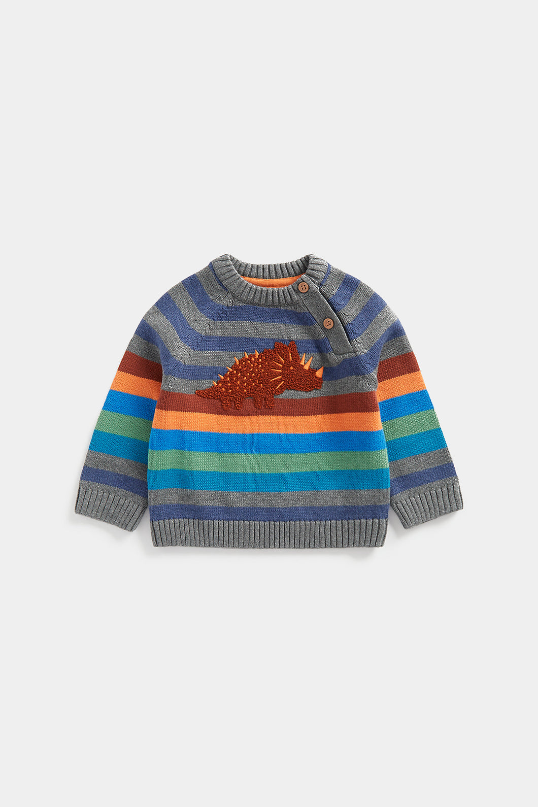 Mothercare Striped Dino Knitted Jumper