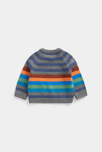 Load image into Gallery viewer, Mothercare Striped Dino Knitted Jumper
