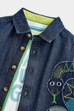 Load image into Gallery viewer, Mothercare Snake Denim Shirt And T-Shirt Set
