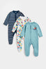 Mothercare Little City Sleepsuits - 3 Pack
