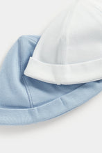 Load image into Gallery viewer, Mothercare My First Blue Baby Hats and Mitts - 2 Pack
