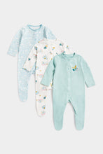 Load image into Gallery viewer, Mothercare Woodland Sleepsuits - 3 Pack
