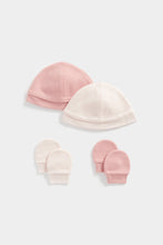 Load image into Gallery viewer, Mothercare My First Pink Baby Hats and Mitts - 2 Pack
