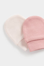 Load image into Gallery viewer, Mothercare My First Pink Baby Hats and Mitts - 2 Pack
