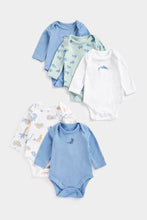 Load image into Gallery viewer, Mothercare Dino Long Sleeved Bodysuits - 5 Pack

