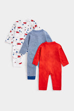 Load image into Gallery viewer, Mothercare Fire Engine Footless Sleepsuits - 3 Pack
