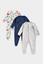 Load image into Gallery viewer, Mothercare Space Sleepsuits - 3 Pack
