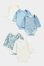 Load image into Gallery viewer, Mothercare Floral Long-Sleeved Bodysuits - 5 Pack
