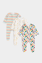Load image into Gallery viewer, Mothercare Bright Sleepsuits - 3 Pack
