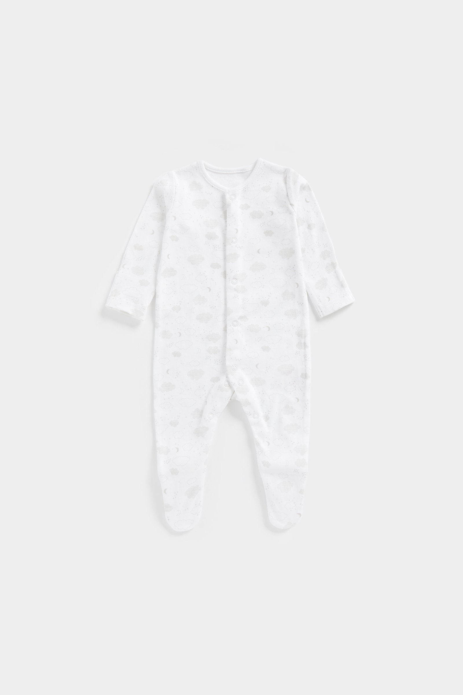 Mothercare Grey Sleepsuits - 3 Pack