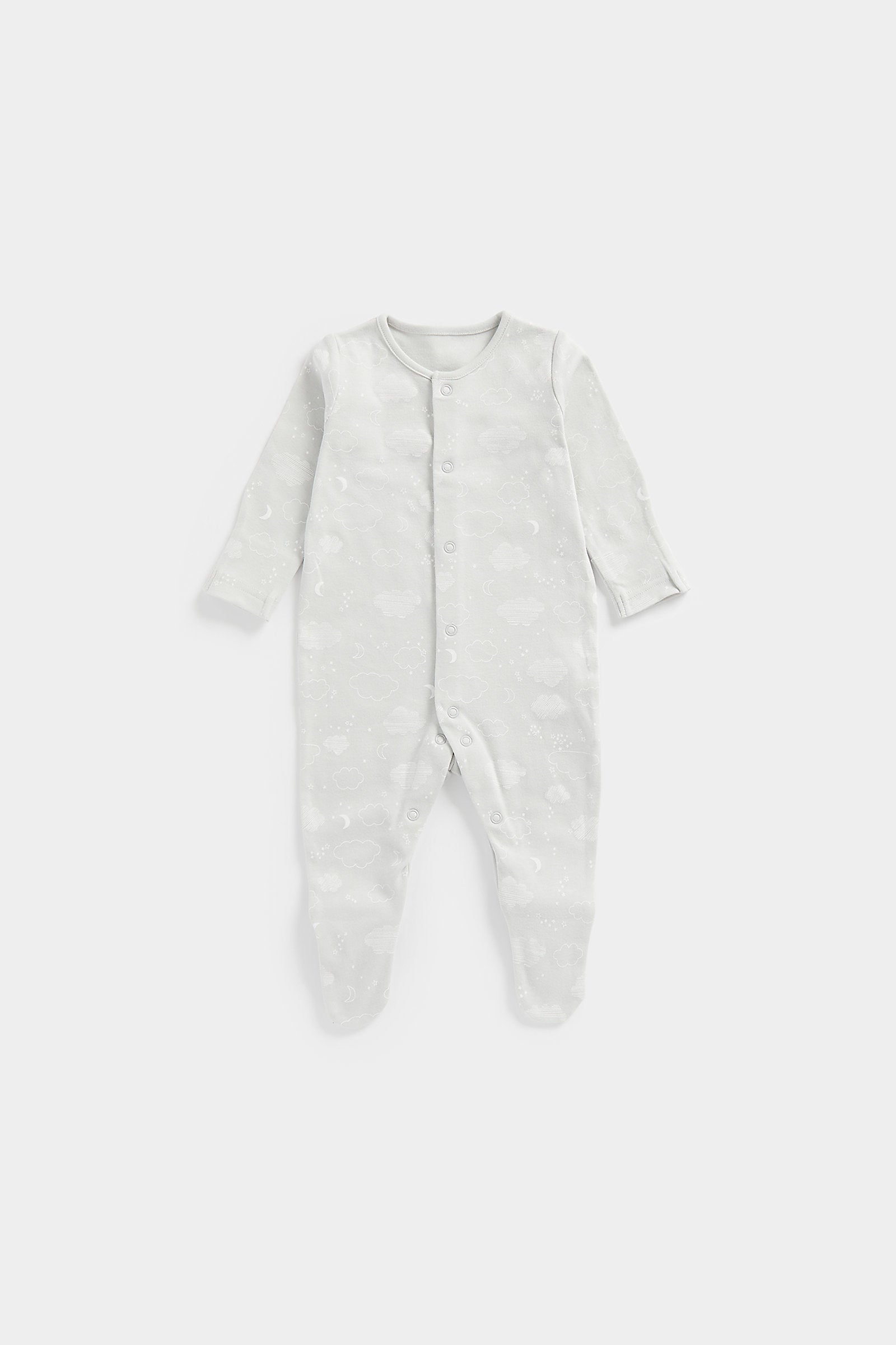 Mothercare Grey Sleepsuits - 3 Pack