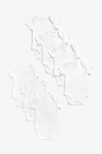 Load image into Gallery viewer, Mothercare White Short-Sleeved Bodysuits - 7 Pack
