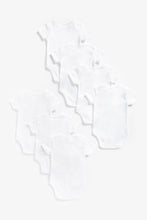Load image into Gallery viewer, Mothercare White Short-Sleeved Bodysuits - 7 Pack
