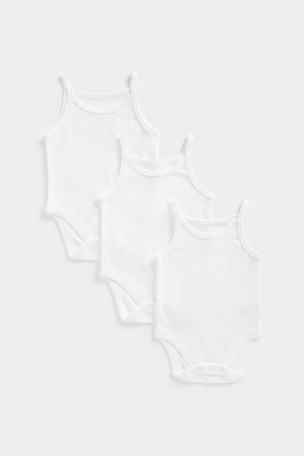 Mothercare White Cami Bodysuits - 3 Pack