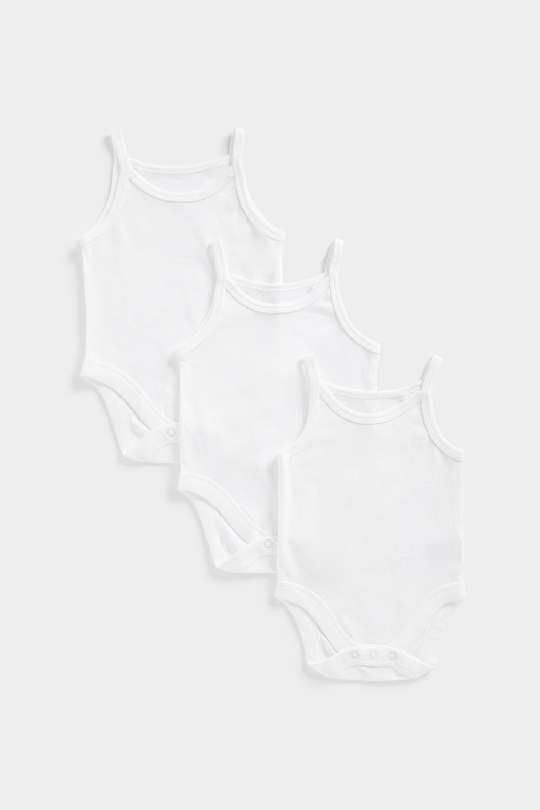 Mothercare White Cami Bodysuits - 3 Pack