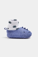 Load image into Gallery viewer, Mothercare Dino Sock-Top Baby Booties
