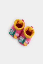 Load image into Gallery viewer, Mothercare Butterfly Sock-Top Baby Booties
