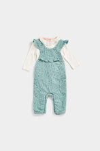 Load image into Gallery viewer, Mothercare Floral Cord Dungarees And Bodysuit

