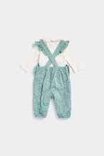 Load image into Gallery viewer, Mothercare Floral Cord Dungarees And Bodysuit
