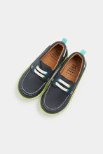 Load image into Gallery viewer, Mothercare Navy Boat Shoes
