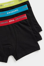 Load image into Gallery viewer, Mothercare Black Trunk Briefs - 3 Pack
