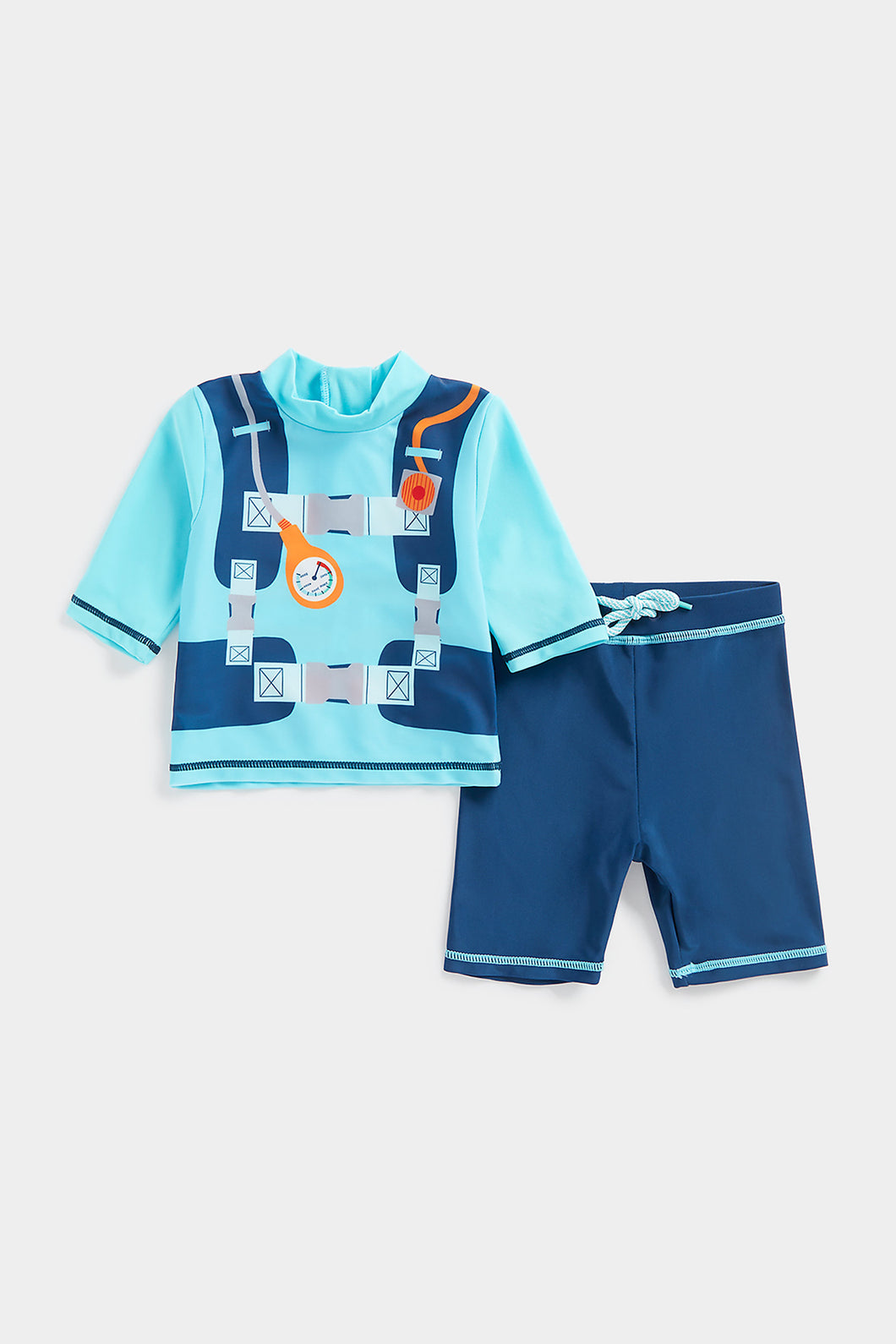 Mothercare Diver Dress-Up Sunsafe Rash Vest and Shorts Set