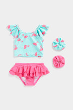 Load image into Gallery viewer, Mothercare Flamingo Tankini with Hair Ties
