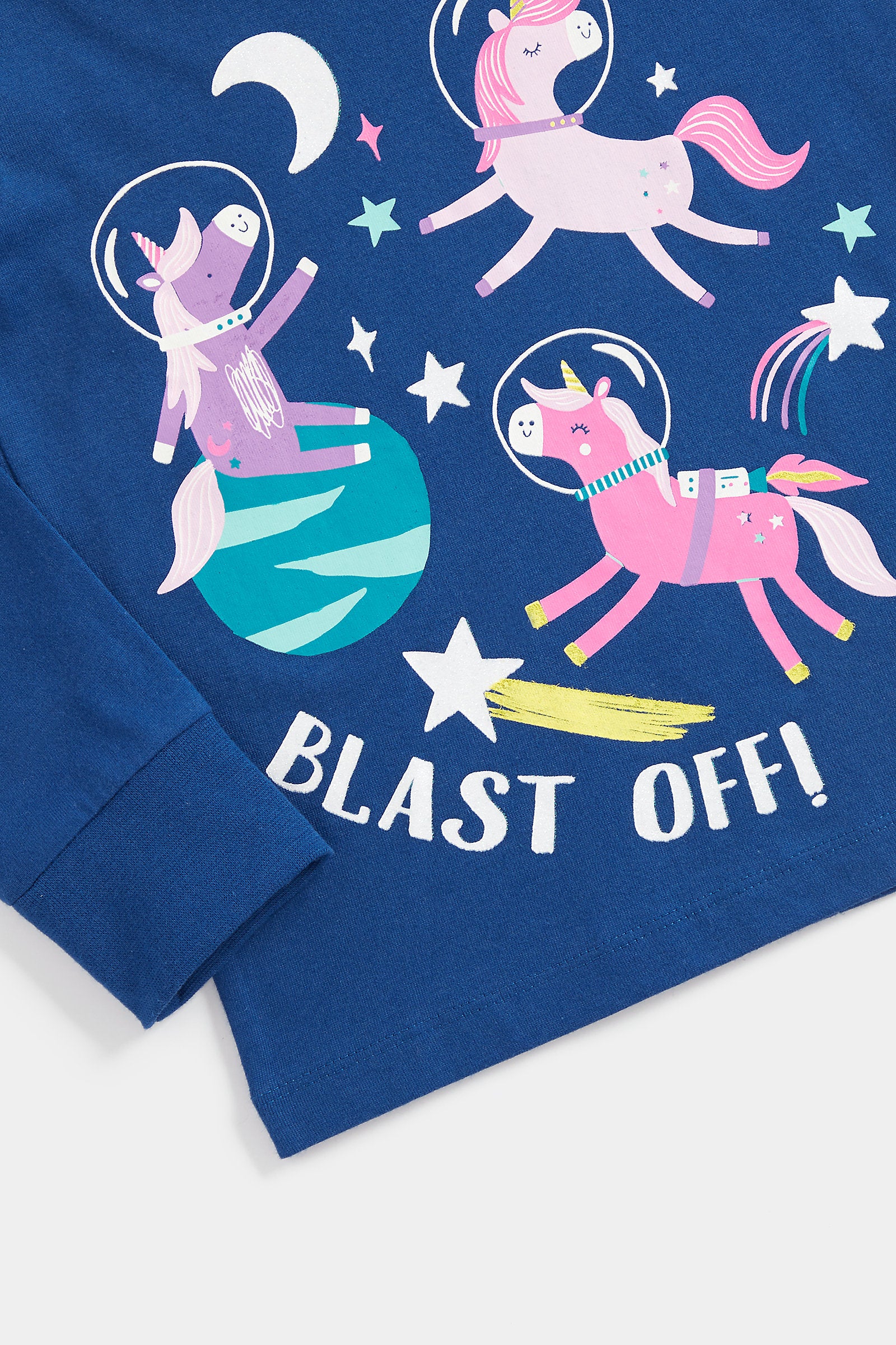 Mothercare Unicorn Blast Off Pyjamas - 2 Pack