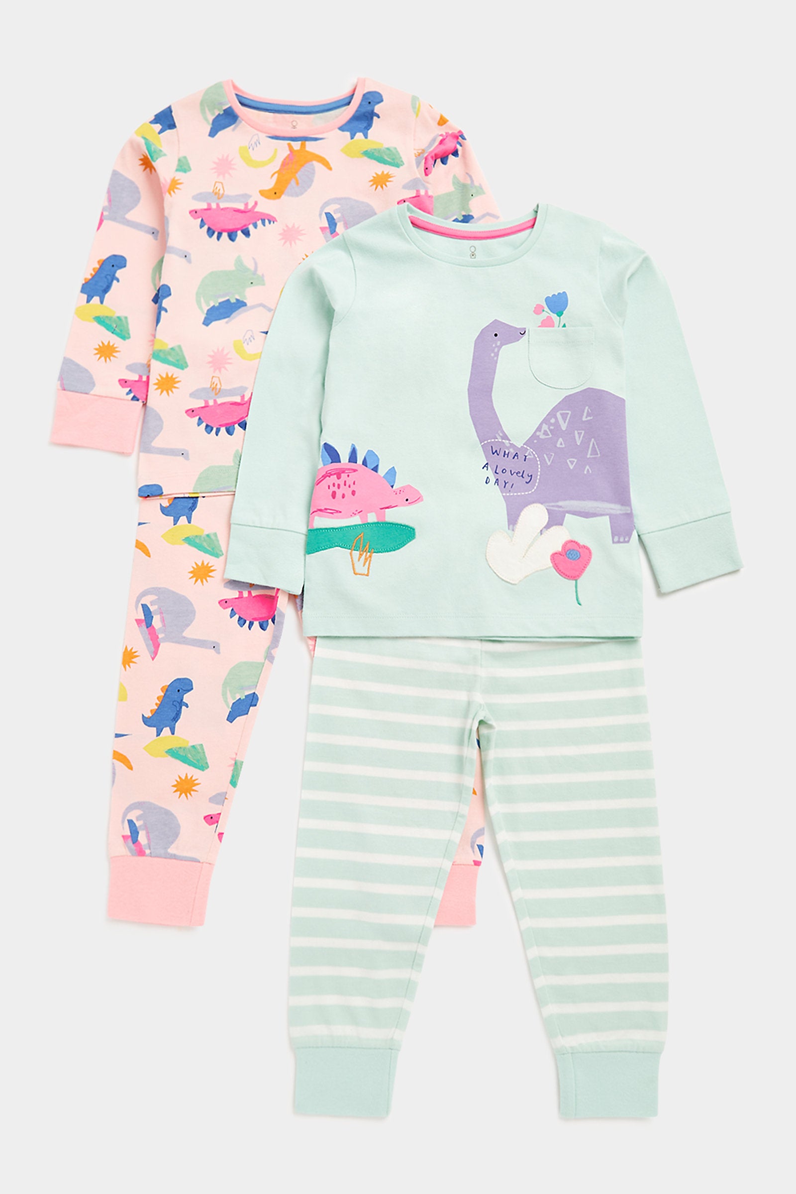Mothercare Lovely Dino Pyjamas - 2 Pack