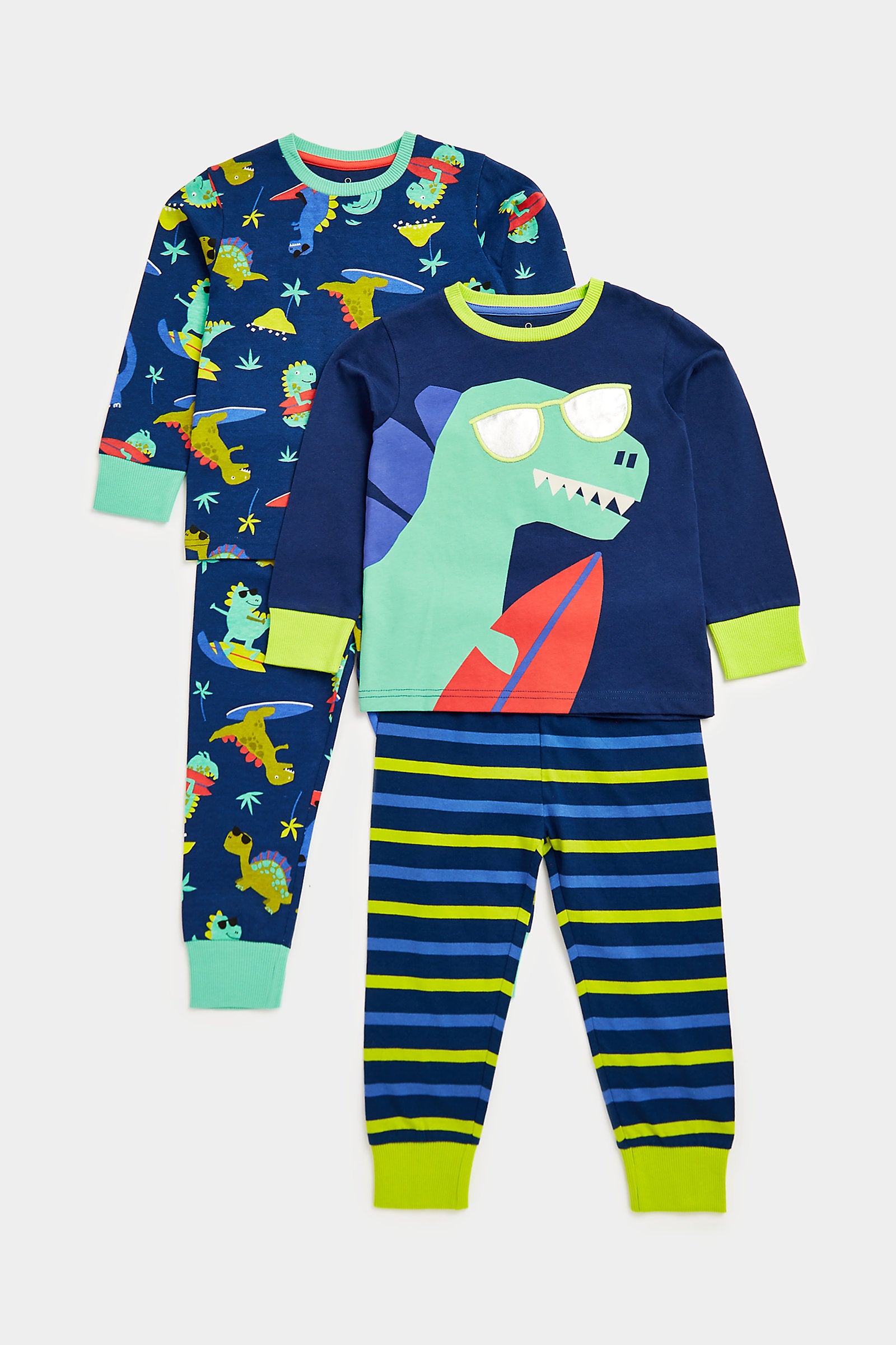 Mothercare Surfing Dino Pyjamas - 2 Pack