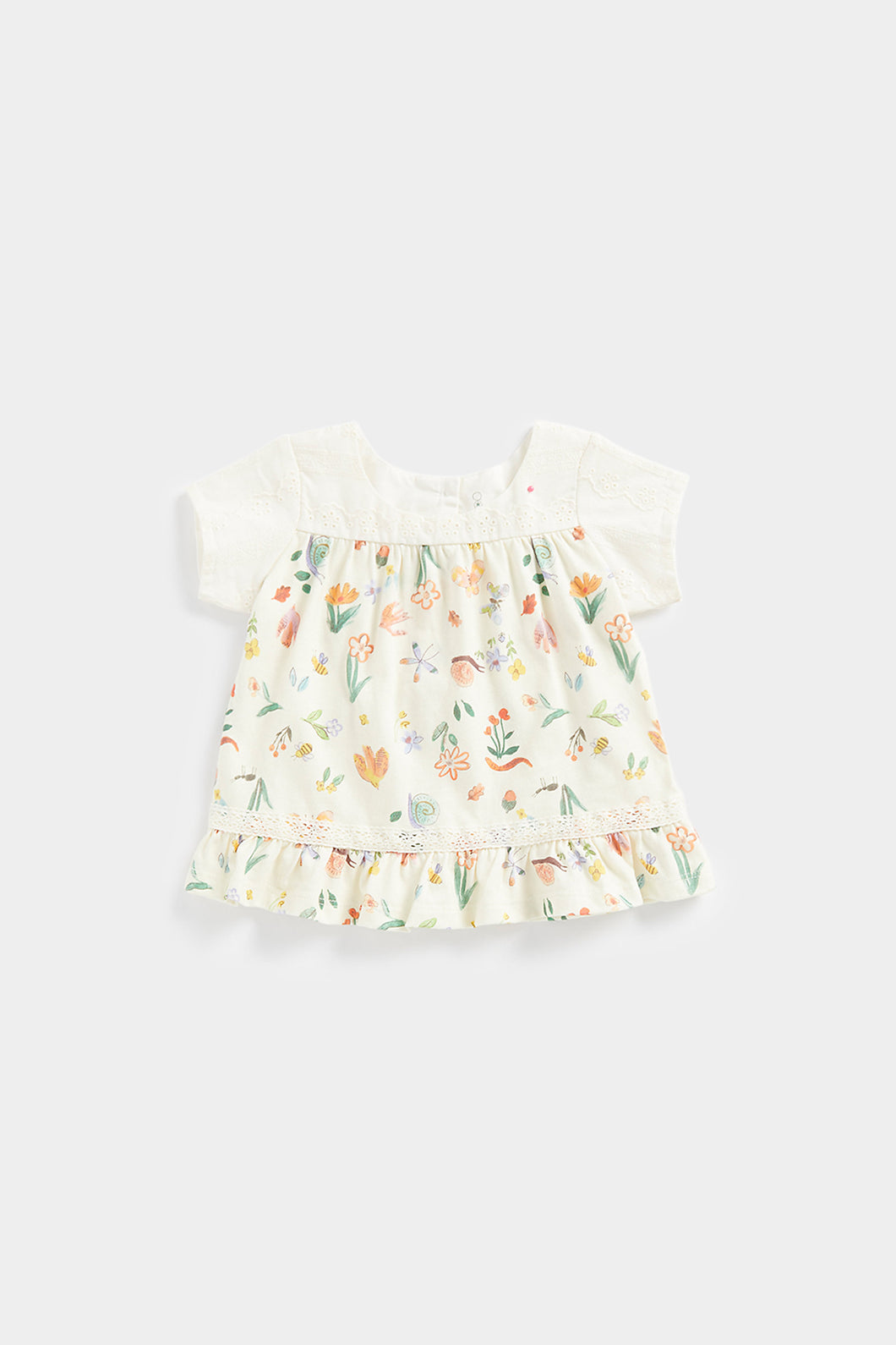 Mothercare Floral Broderie T-Shirt