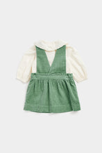 Load image into Gallery viewer, Mothercare Cord Pinny Dress And Blouse Set

