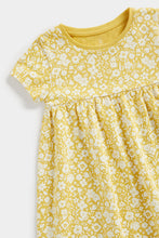 Load image into Gallery viewer, Mothercare Mustard Floral Jersey Dress
