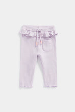 Load image into Gallery viewer, Mothercare Lilac Ribbed Leggings
