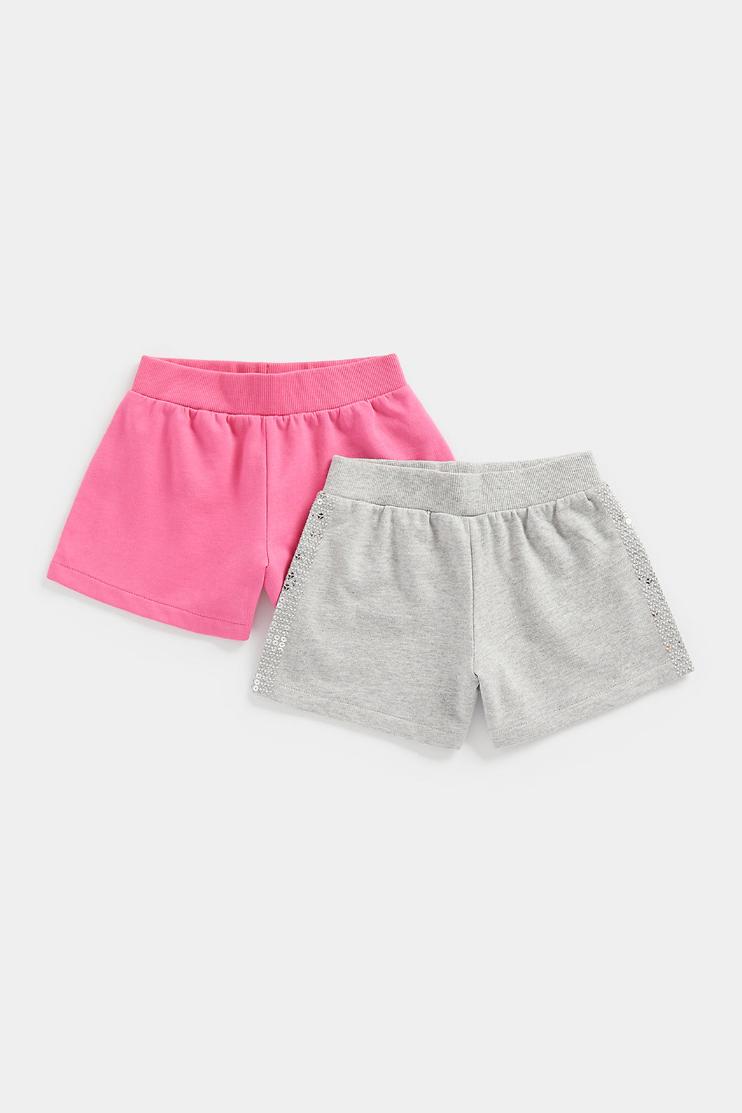 Mothercare Pink And Grey Jersey Shorts - 2 Pack