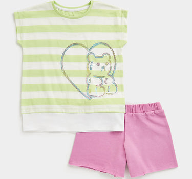 Mothercare Bear Top and Short Set