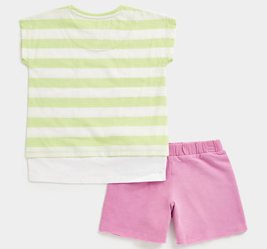 Mothercare Bear Top and Short Set