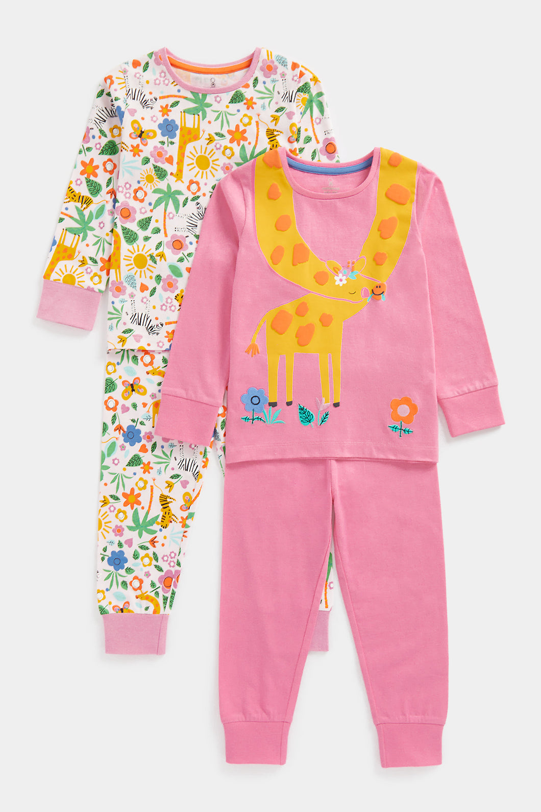 Mothercare Giraffe Pyjamas - 2 Pack